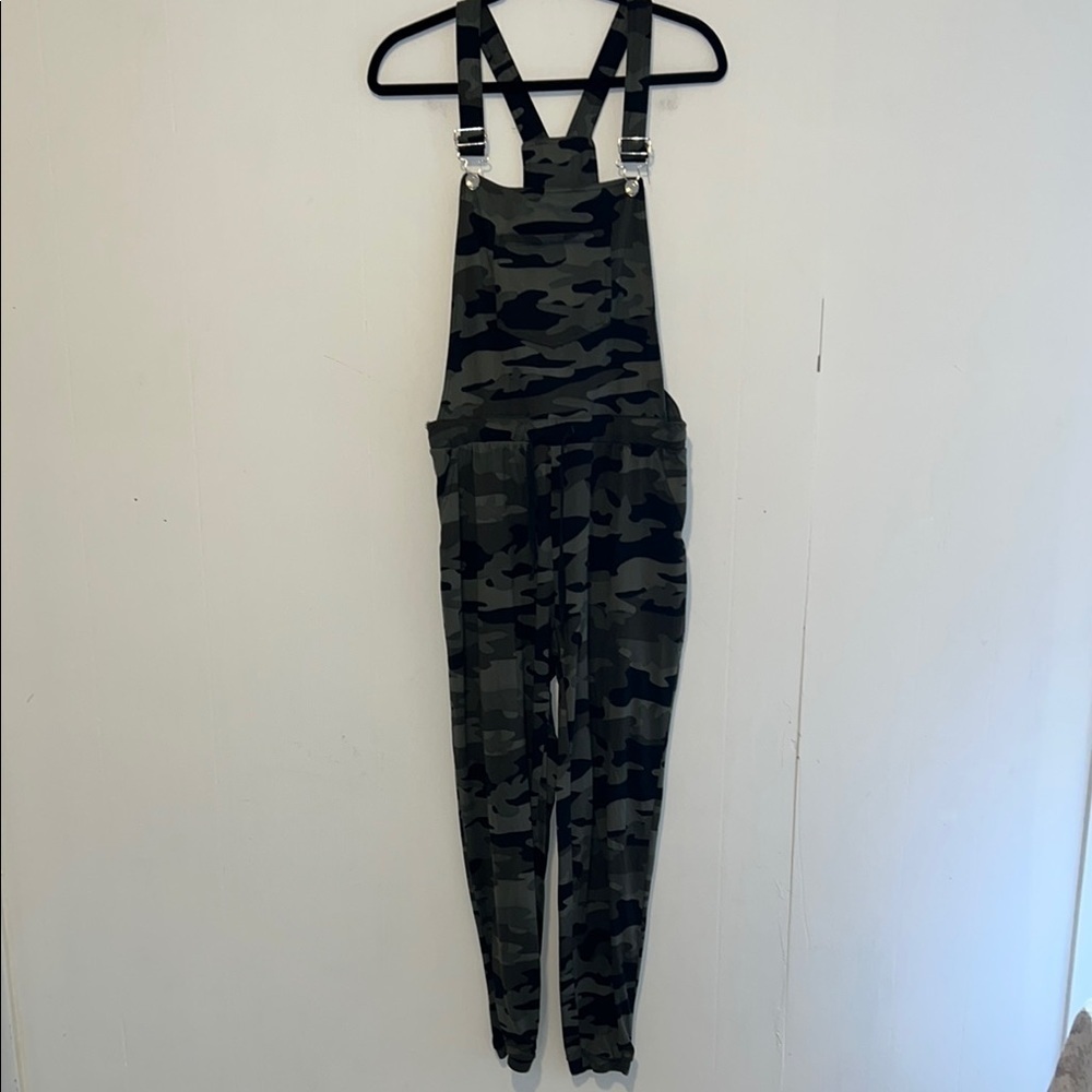 Eye Candy Camo Stretch Bibs Drawstring Waist Ankle Pockets Q37